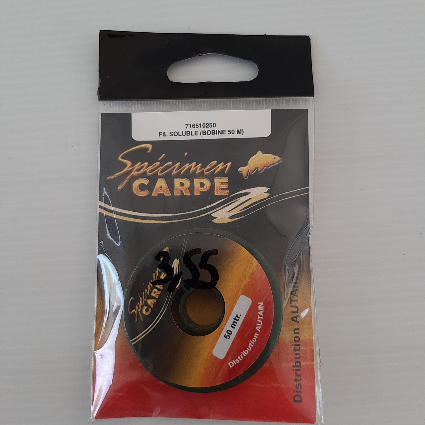 Bobine de fil soluble Specimen Carpe 50m au magasin de pêche Compagnie Vegetal en Lorraine, Moselle à Créhange