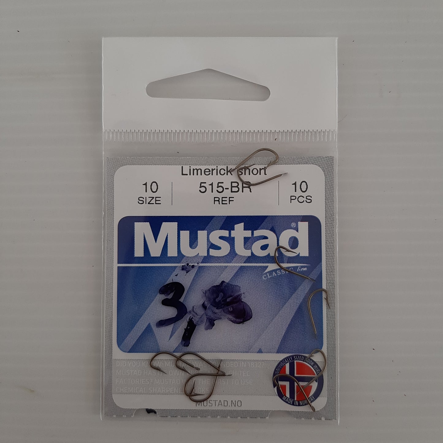 Hameçons Mustad Limerick Short X10 au magasin de pêche Compagnie Vegetal à Créhange en Moselle