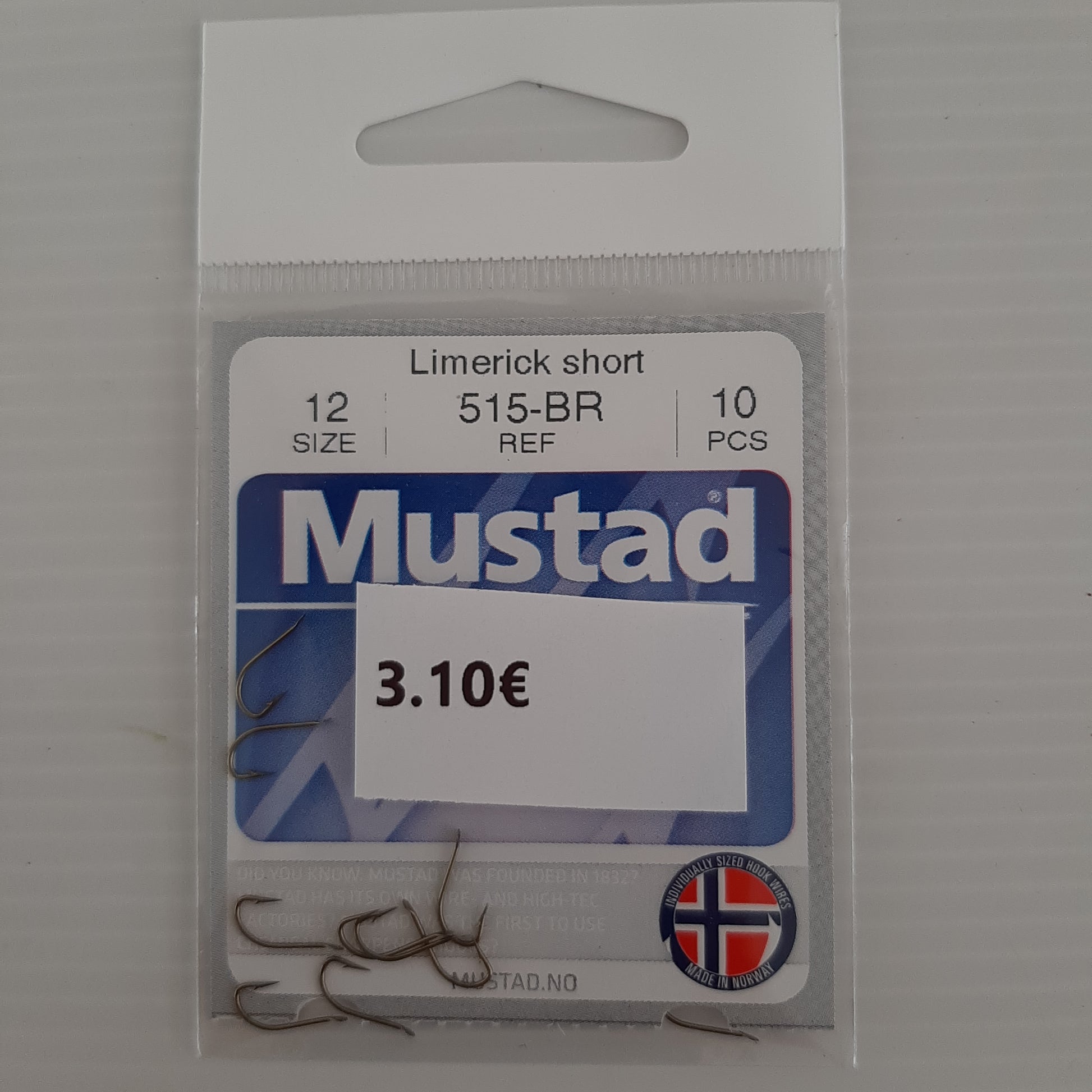 Hameçons Mustad Limerick Short X10 au magasin de pêche Compagnie Vegetal à Créhange en Moselle