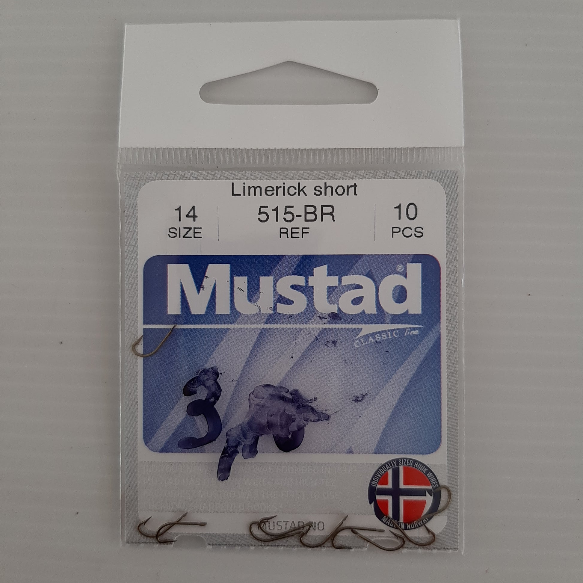 Hameçons Mustad Limerick Short X10 au magasin de pêche Compagnie Vegetal à Créhange en Moselle