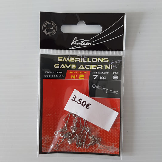 Emerillons Gave Acier Autain X8 au magasin de pêche Compagnie Vegetal à Créhange en Moselle